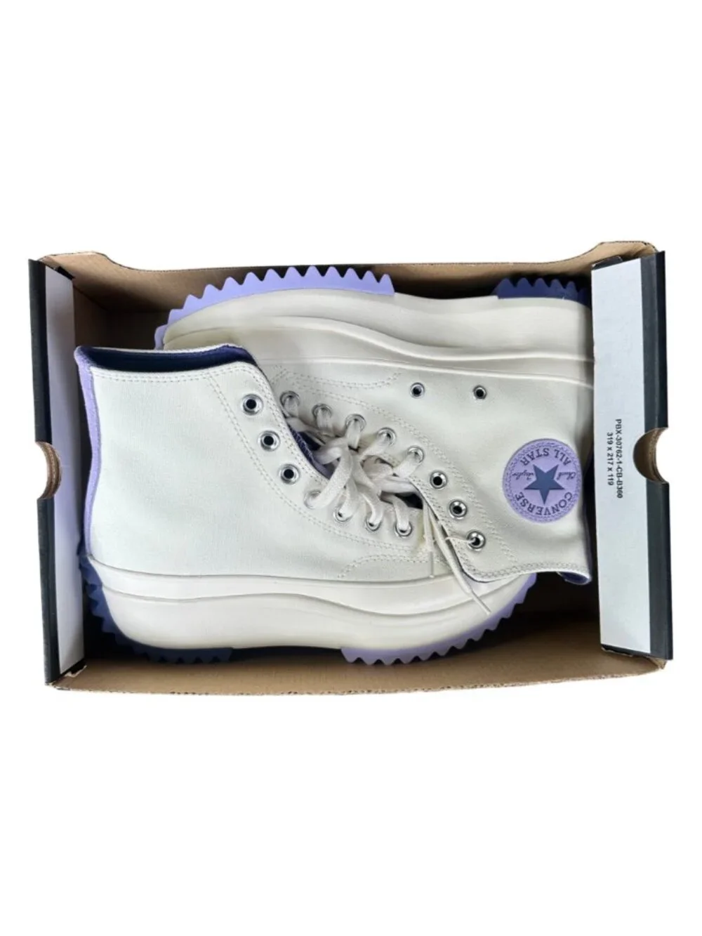 ⭐Converse Run Star Hike Hi Platform Sz 6 Mens Shoes Sneaker Beige Purple A16188C